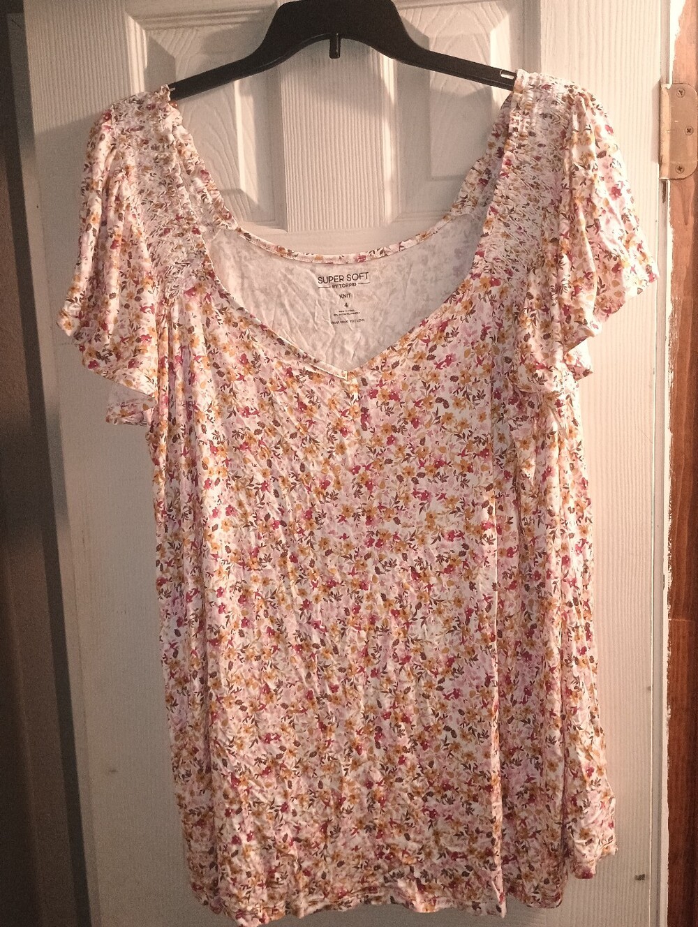 Torrid Floral Shirt in Pink & Mustard